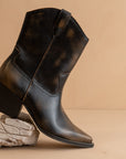 The Ames | Brown Short Cowboy Booties