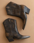 The Ames | Brown Short Cowboy Booties