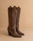 The Ashton | Coffee Cowgirl Boot with Flair *FINAL SALE*