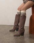 The Ashton | Coffee Cowgirl Boot with Flair *FINAL SALE*