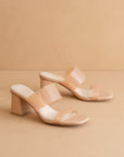 The Bagan | Apricot Transparent Sandal Heel *FINAL SALE*