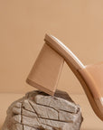 The Bagan | Apricot Transparent Sandal Heel *FINAL SALE*