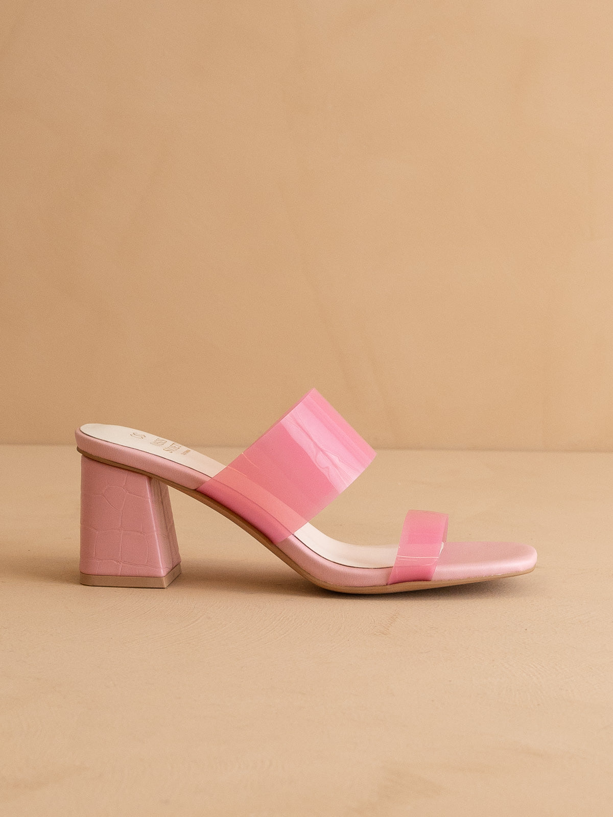 The Bagan | Pink Transparent Sandal Heel *FINAL SALE*