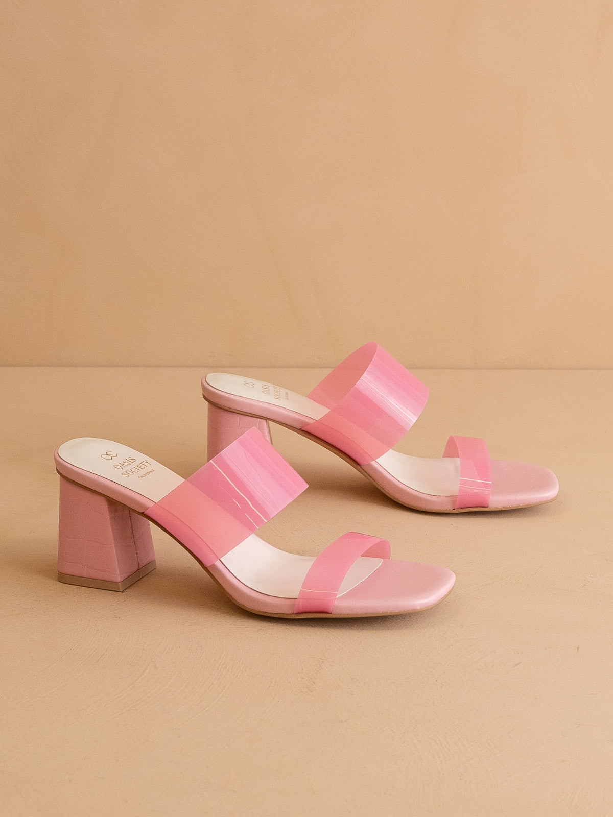 The Bagan | Pink Transparent Sandal Heel *FINAL SALE*
