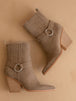 The Carson | Dark Taupe Distressed Leather Moto Bootie *FINAL SALE*