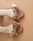 The Celine | Rose Garden Bow Block Heel