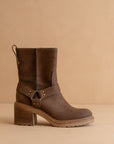 The Clyde | Coffee Moto Inspired Ankle Boot