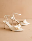 The Colette | Ivory Pearl Bow Bridal Heel