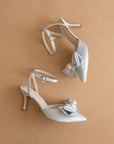 The Colette | Something-Blue Pearl Bow Bridal Heel