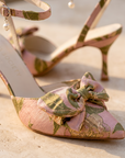 The Colette | Rose Garden Pink and Green Floral Pointed Toe Party Wedding Heel