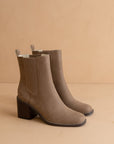 The Dakota | Dark Taupe Heeled Chelsea Bootie *final sale*