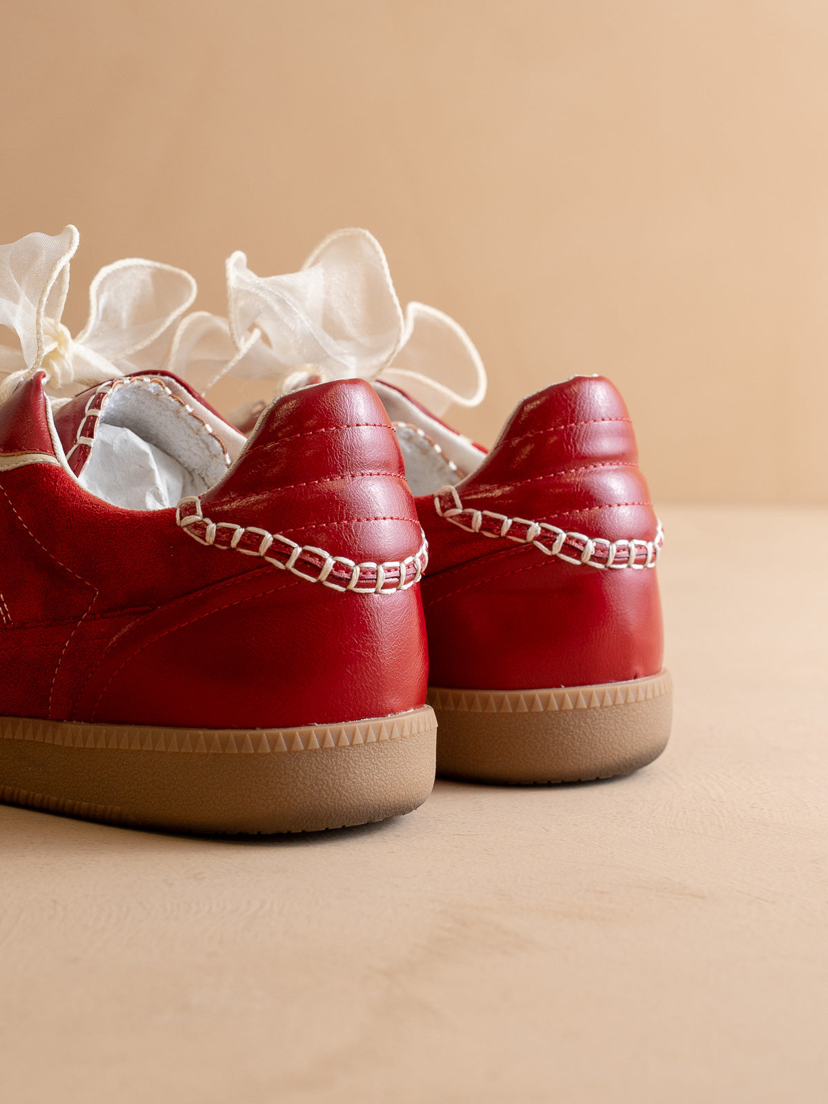 The Dalia | Cherry Red Lace Up Sneaker – Oasis Society