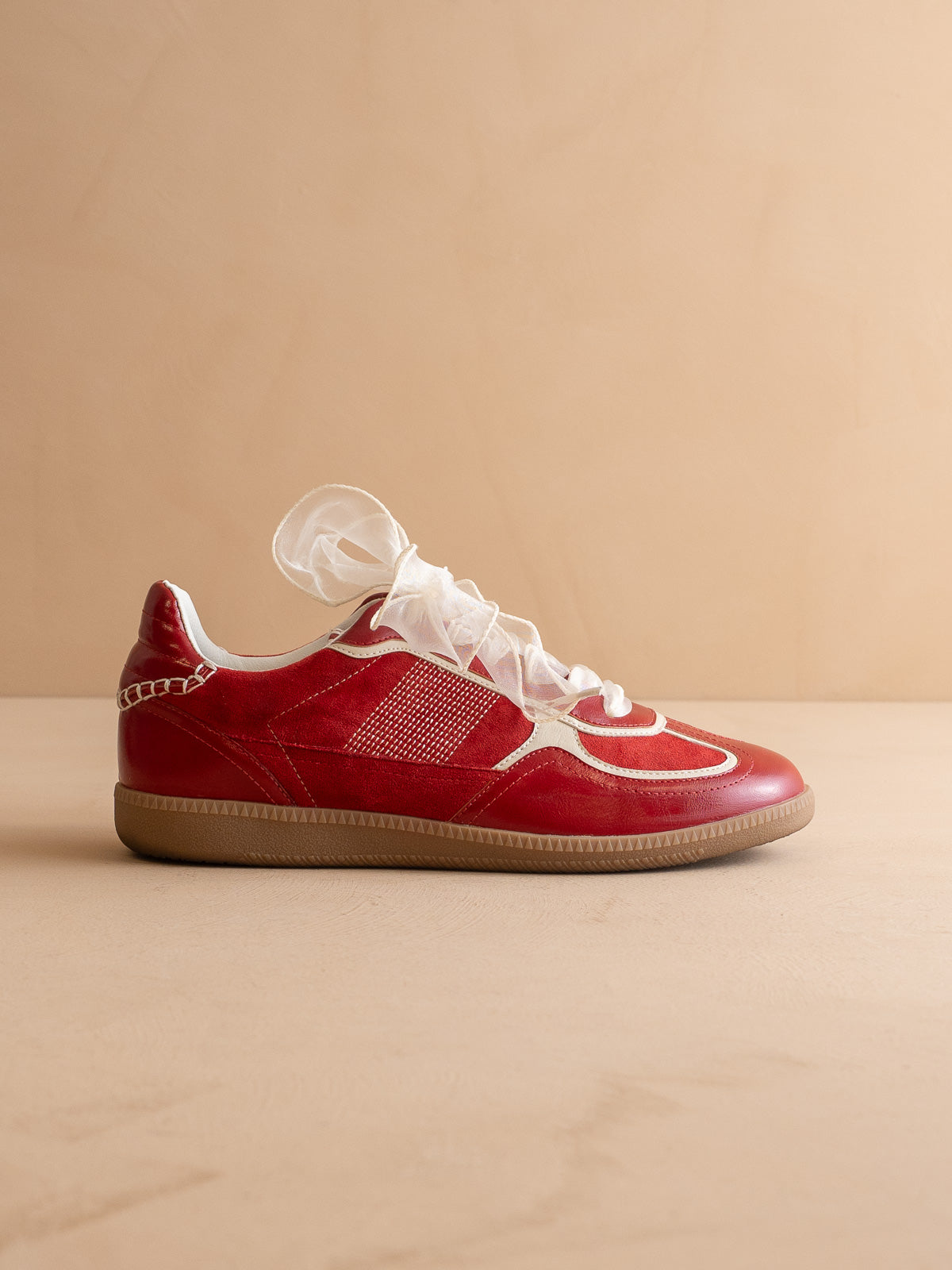 The Dalia | Cherry Red Lace Up Sneaker – Oasis Society