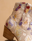 The Wanda | Taupe Floral Appliqué Western Boot