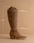 The Samara | Brown Embroidered Tall Cowgirl Boot