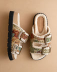 The Gaylen | Floral Tapestry Fleece Lined Slipper Slide *FINAL SALE*