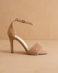 The Hadley | Almond Feather Heels *final sale*