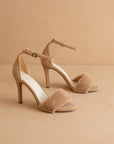 The Hadley | Almond Feather Heels *final sale*