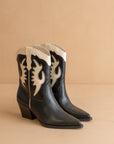 The Houston | Black Layered panel Cowgirl boot *FINAL SALE*