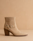 The Jackson | Khaki Pointed Toe Moto Bootie *FINAL SALE*