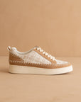The Janie | Camel Tweed Wrapped Low Tops