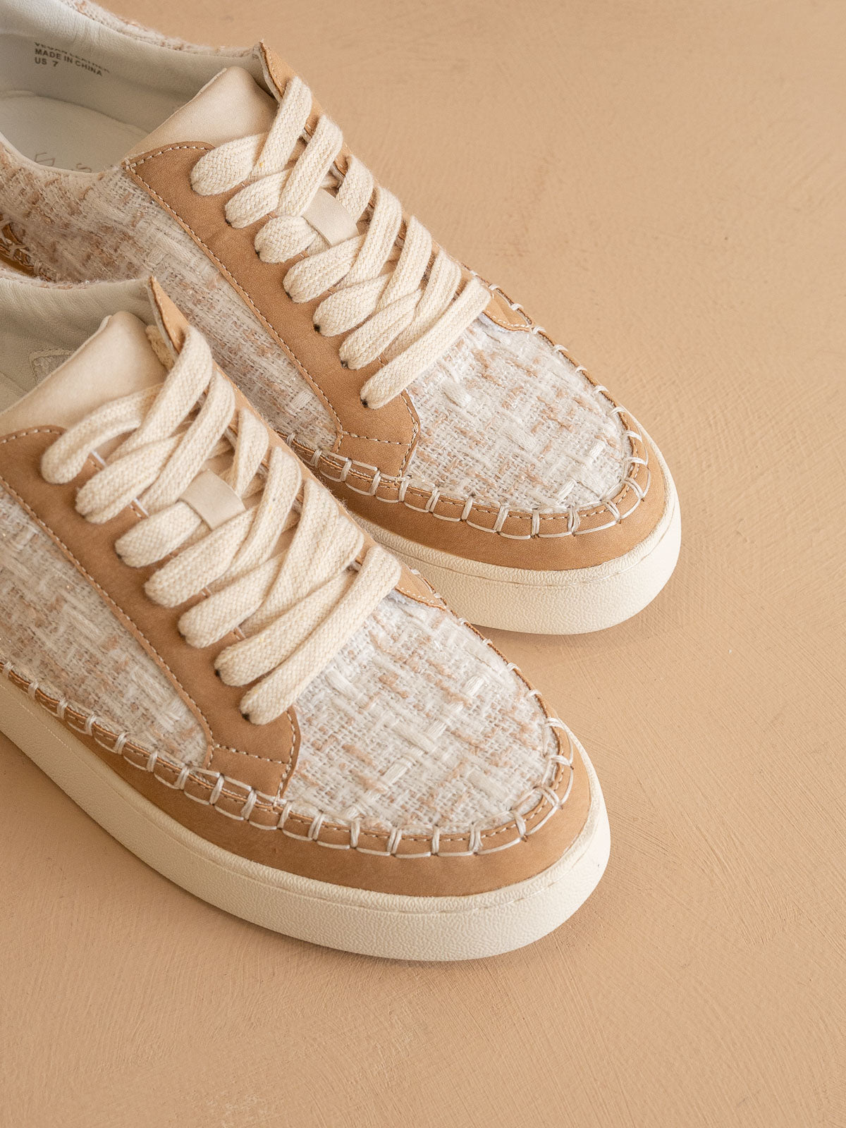 The Janie Camel Tweed Wrapped Low Tops *FINAL SALE* – Oasis Society