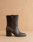 The Jennie | Distressed Leather Bucket Bootie *final sale*