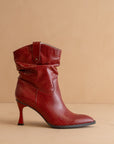 The Jolene | Red Kitten Heeled Western Boot *FINAL SALE*