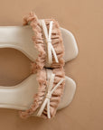 The Julissa | Apricot Romantic Low Heel Sandal *FINAL SALE*