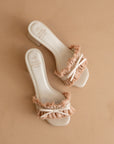 The Julissa | Apricot Romantic Low Heel Sandal *FINAL SALE*