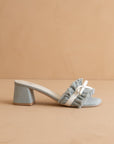 The Julissa | Denim Romantic Low Heel Sandal
