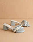 The Julissa | Denim Romantic Low Heel Sandal
