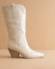 The Kamilla | White on White Embroidered Cowboy Boot For Bridal Or Festival