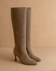 The Lexington | Dark Taupe Pointed Toe Knee High Boot