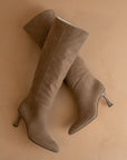The Lexington | Dark Taupe Pointed Toe Knee High Boot