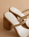 The Margaret | Butter Rattan Heel