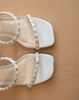The Phoebe | Something Blue Beaded Strap Heel – Bridal & Occasion