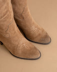 The Roxanne | Latte Knee High Western Bucket Boot *FINAL SALE*