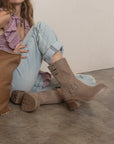 The Rider | Dark Taupe Mid-Calf Moto Boot