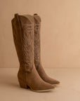 The Samara | Brown Embroidered Tall Cowgirl Boot