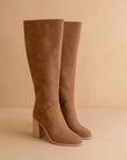 The Shiloh | Brown Knee High Block Heel Boot