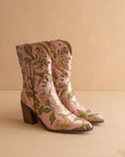 The Sorrel | Rose Garden Floral Statement Western Bootie
