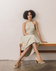 The Santiago | Toffee Raffia Block Heel