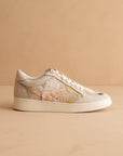 The Tammi | Light Grey Floral Applique Sneaker