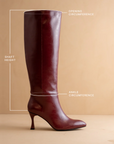 The Lexington | Burgundy Wine Pointed Toe Knee High Boot
