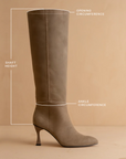 The Lexington | Dark Taupe Pointed Toe Knee High Boot