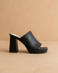 The Vivienne Black | Slip On Platform heel