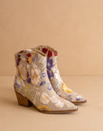 The Wanda | Taupe Floral Appliqué Western Boot