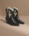 The Houston | Black Layered panel Cowgirl boot *FINAL SALE*
