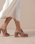 The Sierra | Mauve Tapestry Platform Clog
